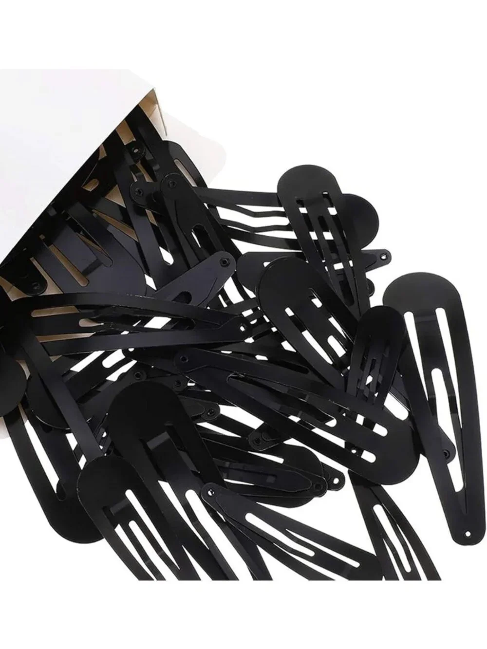 40 Non-Slip Black Metal Snap Hair Clips for Girls, Women, Kids & Toddlers